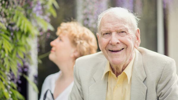 Elderly man in Stroke rehabilitation